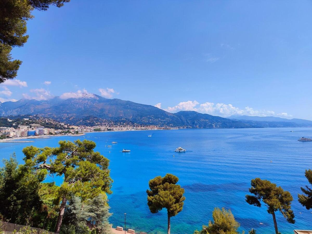 Le Coq Bleu D'Azur - Piscine - Parking! Lejlighed Menton Eksteriør billede
